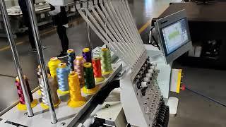 Richpece Cap Tubular Embroidery Machine testing before delivery 10202202