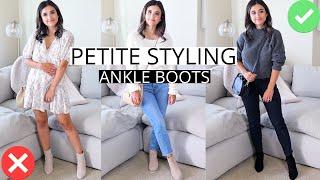 Styling Ankle Boots On A *PETITE* Body Type! | Petite Fall Outfit Ideas