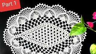 Beautiful Oval Crochet Tablecloth Tutorial Crochet Doily WOW Crochet Design Knitting parts 