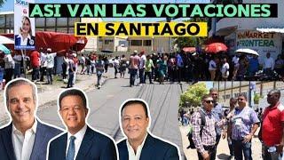 EL PUEBLO VOTANDO DE FORMA MASIVA, ASI ESTA SANTIAGO DE LOS CABALLESROS