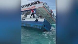 Chaos breaks out on sinking Bahamas tourist boat excursion that left 1 dead