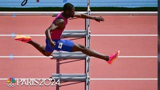 USA's Rai Benjamin clears competition in 400m hurdles heat | NBC Sports