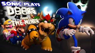 Sonic Plays: ROBLOX DOORS FLOORS 2 - THE MINES Ft. Mario, Wario and Bowser