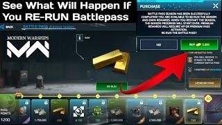 Do you want to RE-RUN the battle pass again? Modern Warships: Naval Battles