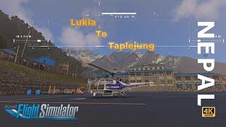 microsoft flight simulator 2020 4K! Lukla to Taplejung! Alouette III #msfs 2024.