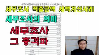 세무조사의 개요와 세무조사 적출금액 세액계산사례