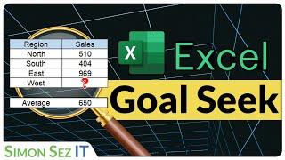 Using the Excel Goal Seek Function