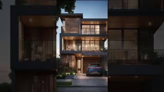 modern architecture 2 story floored house#housedesign #aiart #aiimage #shorts #youtubeshorts