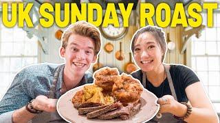 Americans Try To Cook & Eat British Sunday Roast For The First Time!