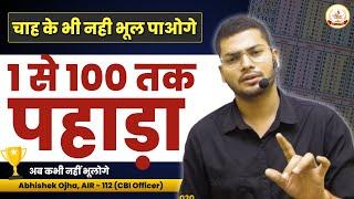 1 से 100 तक पहाड़ा याद करने का सबसे आसन तरीका || 1 to 100 Table Trick || By Abhishek Ojha Sir