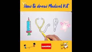 Draw Medical kit for kids #shorts #drawing  #drawtoys #түстер #kids #draw #drawpictureozbek