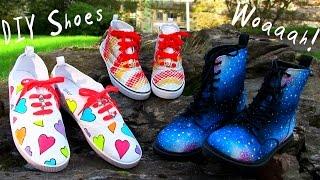 DIY Clothes! 3 DIY Shoes Projects (DIY Sneakers, Boots, Fashion & More). Amazing!