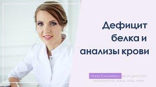 Как по анализам крови диагностировать дефицит белка.  Инна Кононенко. Врач-диетолог, СПб