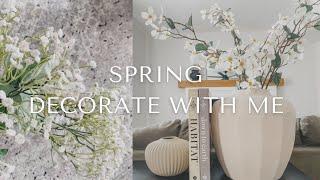 SPRING DECORATE WITH ME 2023 || FORMAL LIVING ROOM & ENTRYWAY CONSOLE TABLE STYLING || NEUTRAL DECOR