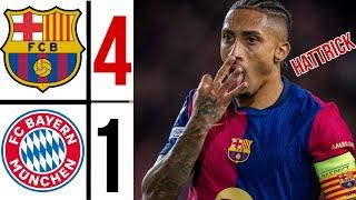  Barcelona vs Bayern Munich HIGHLIGHTS | raphinha hattrick | Champions League 2024/25