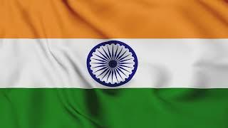 India Flag Waving Animation / free 4k stock footage / 3-min loop