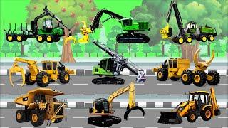 Amazing Excavators & Other Equipments Synthesis | feller buncher, forwarder, skidder, clambunk.