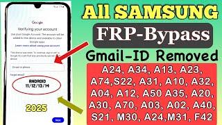 All Samsung Galaxy Frp Bypass 2025 (100% DONE) Android 12-13-14 Latest Code️Frp Unlock Without Pc