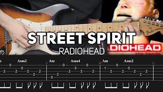 Radiohead - Street Spirit (Fade Out) (Guitar lesson with TAB)