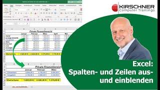 Excel Spalten und Zeilen mit nur 1 Klick Aus- und einblenden - nur bestimmte Informationen anzeigen