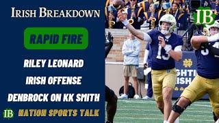 Rapid Fire: Riley Leonard, Notre Dame Offense, KK Smith, Miami (Ohio) Game Props