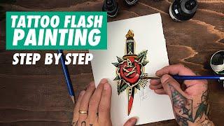 Tattoo Flash Painting (Step-by-Step)