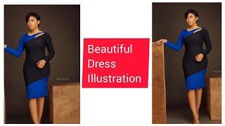 Stylish Dress Illustration/ Pattern Making Idea