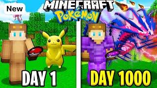 I Survived 1000 Days in Minecraft POKEMON Movie!