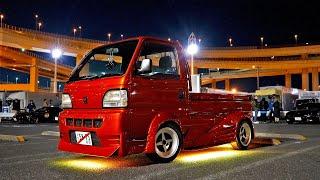 My New Japanese Mini Truck Goes to Its First Car Meet with Under Glow! 