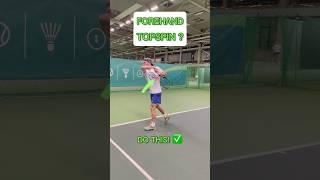 How to Hit a Tennis Forehand with More Topspin. #topspin #tennisforehand #forehand #tennisshorts