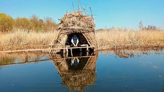Проснулись караси в самодельном пруду. Разведка новых мест в болоте
