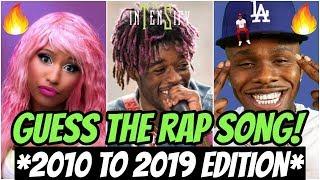 GUESS THE RAP SONG *DECADE RECAP EDITION* (2010-2019) 