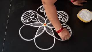 karthika masam muggulu || deepam muggulu || easy rangoli design