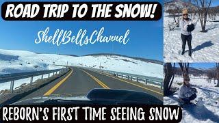 REBORN BABY goes on a ROAD TRIP to the SNOW!