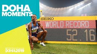 Dalilah Muhammad's 400m Hurdles World Record | World Athletics Championships 2019 | Doha Moments