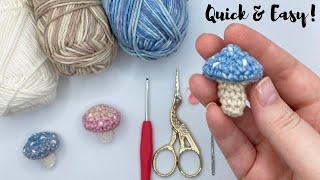 Crochet Little Mushroom - Tiny Toadstools with Pointed Caps