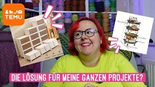 Meine Strickprojekte bekommen endlich ihren Platz! Temu Haul mit Garnen &  Zubehör