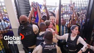 Copa America: Ticketless fans climb through air vents, over fence in attempt to get in stadium