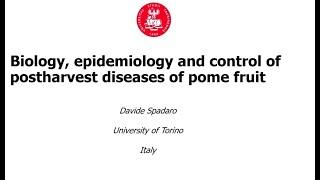 Control of Post-harvest Diseases of Pome Fruit