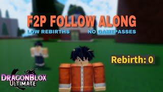 DragonBlox Ultimate - Beginner's Full (F2P) Follow Along: 0 to 1 Rebirth - 200 sub special