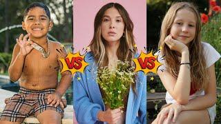 Zakyius (The Trench Family) Vs Millie Bobby Brown Vs Like Nastya Lifestyle Comparison