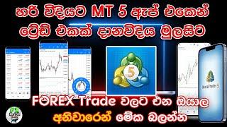 How To trade Using MT 5 App | කොහොමද අපි හරියට MT 5 ඇප් එක බාවිතා කරලට්‍රේඩ් කරන්නෙ. | Fx lanka