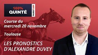 Pronostics Quinté PMU - 100% Quinté du Mercredi 20 novembre à Toulouse