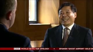 China's Vice Finance Minister ZHU Guanghou talking to BBC's Joe Lynam