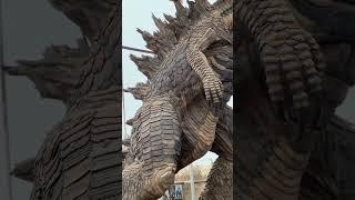 Sculpture in Nigeria made from wasted TYRES x Toyeeb Ajayi!Standing 24ft tall! The Godzilla is done!