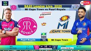 SA20 Live: MI Cape Town Vs Paarl Royals Live | MICT VS PR Live Cricket Today | SA20 League 2025