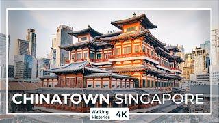 4K Singapore Chinatown Walking Tour & Buddha Tooth Relic Temple