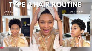 Styling my Short TWA Natural Type 4 Hair