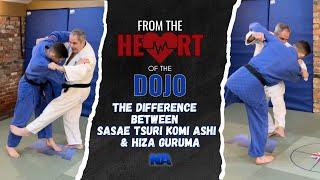 Neil Adams looks at the difference between Sasae tsuri komi ashi  & Hiza Guruma