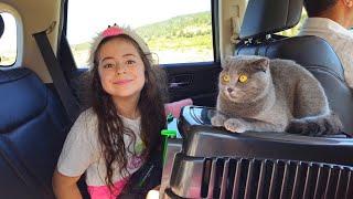 ESMA ve KEDİSİ TARÇIN YOLCULUK VLOG !! ماما جابت بيبي - جنى مقداد | طيور الجنة